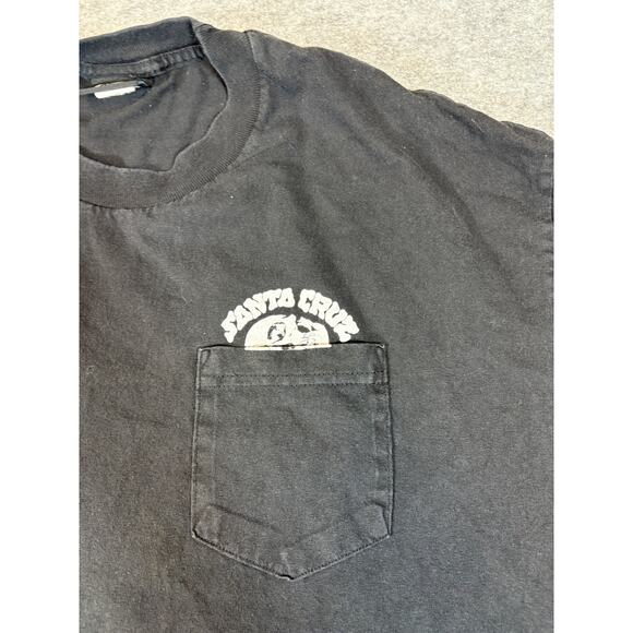 Santa Cruz Til The End Graphic Pocket Tee Men XL Palm Trees Skull Skateboard Y2K - Picture 6 of 9